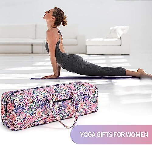 بولدر بی | کیف تشک یوگا | حصیر بزرگ یوگا با جیب خیس | هدایای یوگا | کیف ورزشی زنانه Image