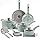Tefal Ceramic Refresh, Ceramic Nonstick Cookware Set 12 Piece, Oven Broiler Safe 350F, Cookware, Kitchen Cooking Set w/Fry Pans, Saucepans, & Kitchen Utensils, Pots, Pans, Mint Green Thumbnail