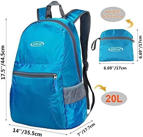 کوله‌پشتی ضدآب بسیار سبک تاشو G4Free کوچک 20 لیتری برای کمپینگ زنانه دوچرخه‌سواری مردانه Image