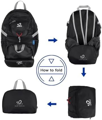 کوله پشتی کوچک تاشو فوق سبک WATERFLY: 20 لیتری کوله پشتی کوهنوردی با قابلیت بسته بندی سبک وزن کوله پشتی کوهنوردی در فضای باز کوله پشتی ورزشی در فضای باز کوله پشتی مسافرتی زنانه مردانه Image