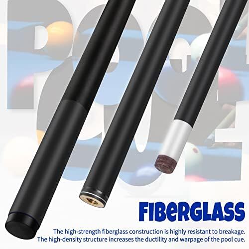 مجموعه چوب استخری Kmise از 1 چوب بیلیارد حرفه ای استخر - الگوی جوهر جاسازی شده 18،19،20 اوز استیک-ساخته شده از کامپوزیت فایبرگلاس گرافیت Image