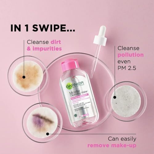 آب پاک کننده میسلار All-in-One Garnier، پاک کننده آرایش، پاکسازی و تسکین پوست، بدون شستشو، SkinActive، 700 میلی لیتر Image