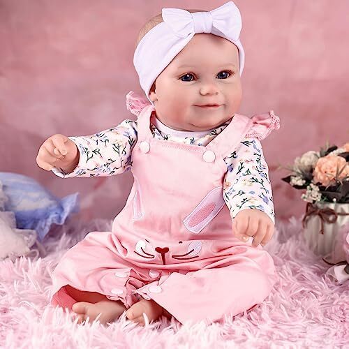 BABESIDE Reborn Baby Dolls, 20Inch Soft Cute-Realistic Baby Doll Girl w/Complete Accessories Real Life Reborn Baby Dolls That Look Real for 3+ Years Old Girls Gifts, Playtime Image