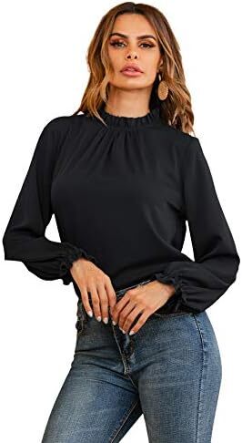 پیراهن اداری بلوز جامد آستین بلند زنانه LYANER Image