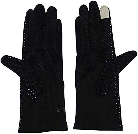 دستکش ضد لغزش رانندگی با صفحه لمسی پنبه ای محافظ UV زنانه در فضای باز Image