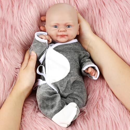 Vollence 12" Preemie Full Body Silicone Baby Doll Boy Lifelike Doll Reborn Surprice کودکان ضد استرس Image