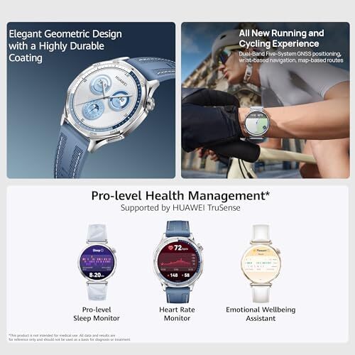 ساعت هوشمند HUAWEI WATCH GT5 با قطر 41 میلیمتر، عمر باتری تا 7 روز، طراحی تیز و مدرن، ردیابی سلامت، سازگار با iOS و Android، 3 ماه خدمات HUAWEI Care+، رنگ سفید Image