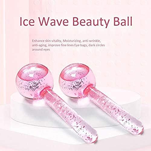 2 عدد توپ جادویی سرد برای ماساژ صورت، ابزار مراقبت از پوست برای کاهش جوش و چین و چروک، سفت کردن صورت و تسکین قرمزی Image