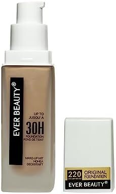 کرم فونداسیون Ever Beauty Super Stay کانسیلر با پوشش کامل آرایش صورت مرطوب کننده با ماندگاری تا 30 ساعت برای پوست های مختلف آرایش ضد آب ضد حساسیت ضدآب 45 میلی لیتر (بژ کرمی) Image