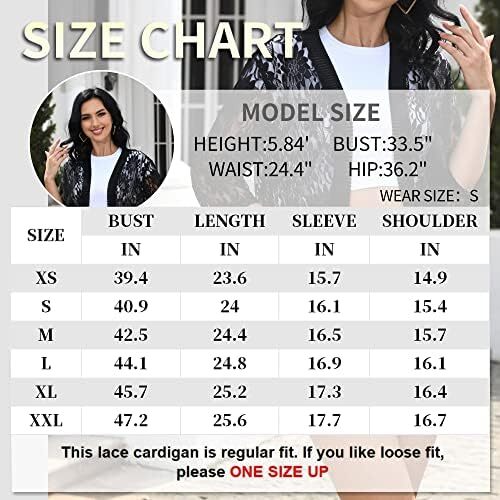 ژاکت بولرو قلاب بافی زنانه FindThy توری گلدار Image