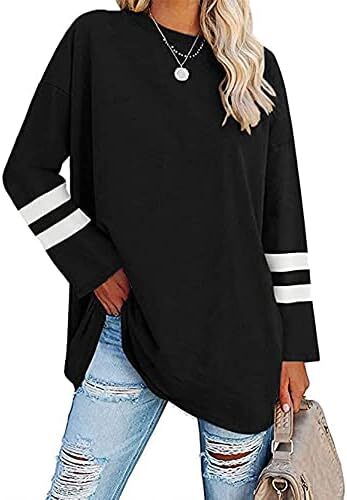 تی‌شرت زنانه یقه گرد/ویژه زنانه زنانه نیم‌آستین تی‌شرت‌های بیسبال سایز بزرگ تاپ‌های تونیک Image