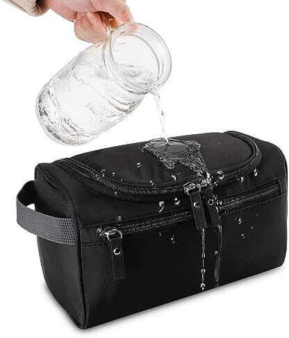 کیف لوازم آرایش مردانه، زنانه تینی آویز ضد آب کیف لوازم آرایشی نایلونی سازمان دهنده مسافرتی کیف لوازم آرایشی واش مورد نیاز (مشکی) Image