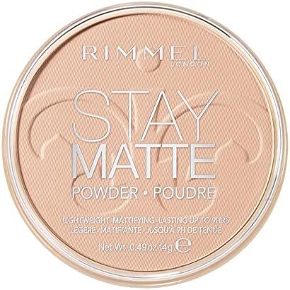 پودر فشرده مات Rimmel London Stay، فرمول معدنی برای اثر درخشندگی طولانی مدت، درخشش هلو، 14 گرم Image