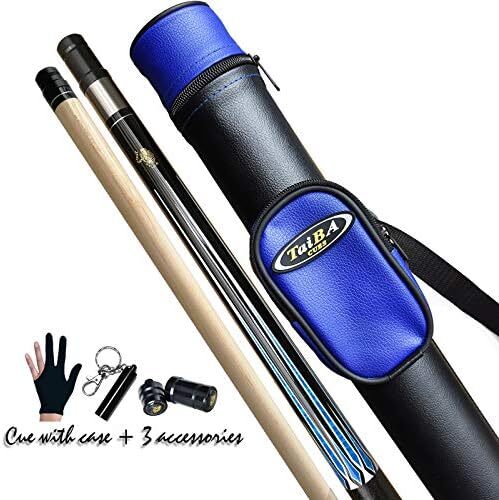 تای با کیوس 2 تکه چوب استخر + قاب سخت، نوک 13 میلی‌متری، 58 اینچ چوب بیلیارد حرفه‌ای افرا کانادایی چوب بیلیارد 18،19،20،21،22 چوب استخر (قابل انتخاب) - آبی، مشکی، قرمز، خاکستری ، سبز Image