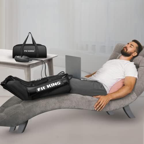ماساژور چکمه های فشرده کننده پا FIT KING برای ریکاوری پا و ساق پا، ماساژور ارتقا یافته ساق پا برای گردش خون، آرامش عضلانی، تسکین درد و درد Image