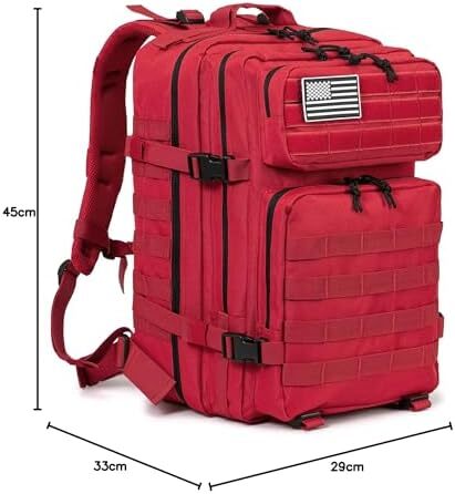 QT&QY 45L Military Tactical Backpacks Molle Army Assault Pack 3 Day Bug Out Survival Bag Hiking Treeking Rucksack Image