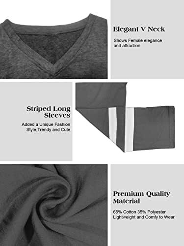 تی‌شرت زنانه یقه گرد/ویژه زنانه زنانه نیم‌آستین تی‌شرت‌های بیسبال سایز بزرگ تاپ‌های تونیک Image