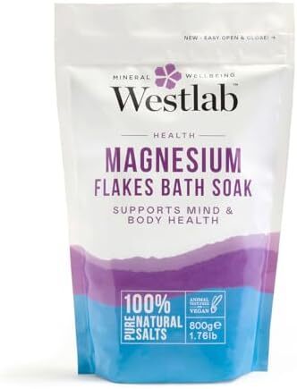 Westlab Restoring Magnesium Flakes | Pure, Natural, And Free From Pollutants | Effective & Relaxing Method For De-Stressing | Vegan | 1Kg Image