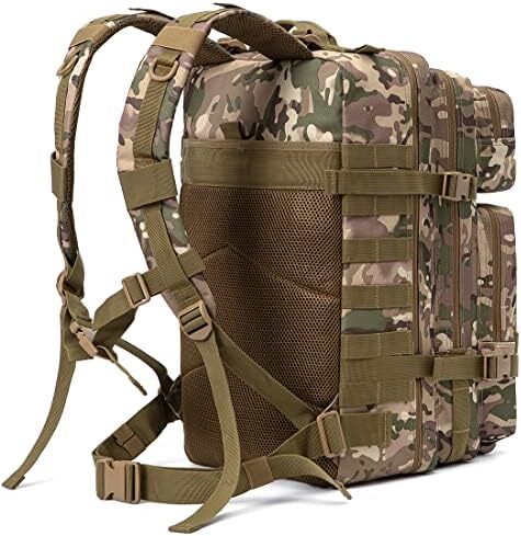 QT&QY 45L Military Tactical Backpacks Molle Army Assault Pack 3 Day Bug Out Survival Bag Hiking Treeking Rucksack Image