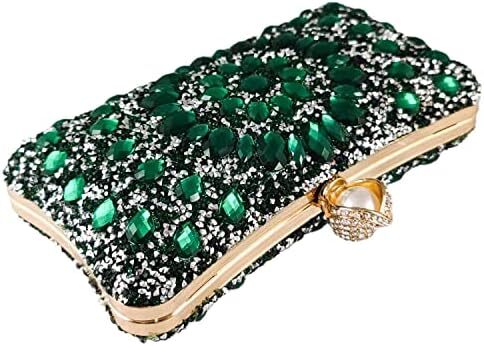 کیف پول‌های Clutch کریستالی Boutique De FGG برای کیف‌های شب زنانه کیف بدلیجات جشن عروسی Image