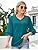 TFSDOD زنانه یقه V یقه 3/4 تاپ آستین زنگ دار یقه یقه دار پیراهن آستین دار یقه دار بلوزهای گشاد تابستانی تابستانی Thumbnail
