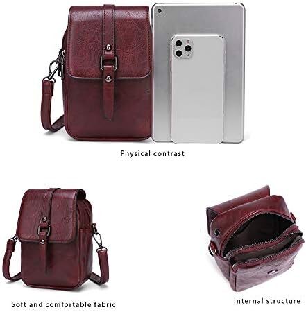 کیف تلفن کراس بادی قدیمی زنانه، کیف شانه ای کوچک مسنجر، کیف پول کیف پول نقد Image