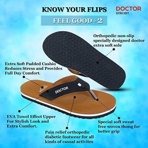 دمپایی DOCTOR EXTRA SOFT Ortho Care دمپایی ارتوپدی و دیابتی Super Fit Comfort Doctor دمپایی، دمپایی دکتر، دمپایی دمپایی، اسلاید و دمپایی هاوس برای مردان D-24 Image