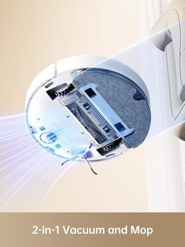جاروبرقی رباتی Dreame D10 Plus Gen 2 با قابلیت تخلیه خودکار، قدرت مکش 6000 پاسکال، جمع‌آوری گرد و غبار تا 90 روز، ناوبری LiDAR، مناسب برای فرش و موی حیوانات، زمان کارکرد 285 دقیقه