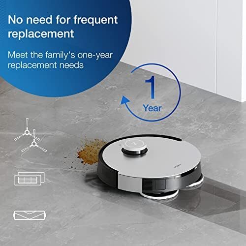 کیت بادی ECOVACS (برس اصلی، برس جانبی، فیلتر) - لوازم جانبی اصلی برای X1 OMNI (مشکی)، X1 TURBO، X1 و X1 PLUS، D-KT01-0017 Image