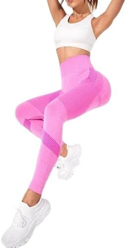 شلوار ساق بلند ورزشی کمربلند کنترل شکم بدون درز بوتی اسکرانچ باسن تمرین شلوار یوگا لباس ورزشی زنانه Image