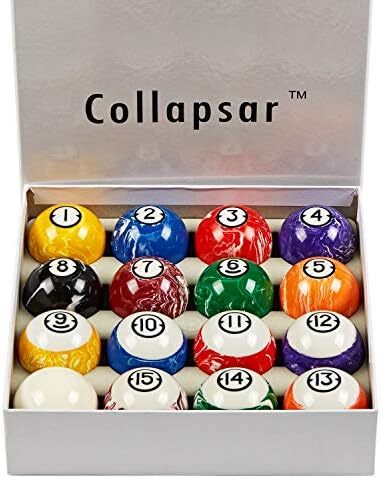 توپ های بیلیارد 2-1/4 اینچی کولاپسار لوکس 2-1/4 اینچی توپ بیلیارد به سبک چرخشی مرمری ست کامل 16 توپی (چند سبک موجود)