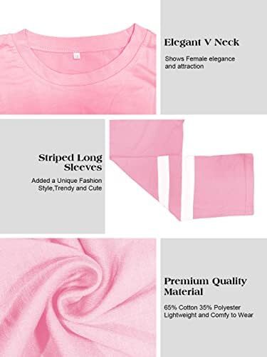 تی‌شرت زنانه یقه گرد/ویژه زنانه زنانه نیم‌آستین تی‌شرت‌های بیسبال سایز بزرگ تاپ‌های تونیک Image