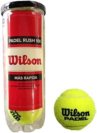 Wilson Unisex Padel Balls، Padel Rush 100، Pack Of 3، برای سطوح مصنوعی (Omni Court)، زرد، Wrt136500، بسته 3 Image