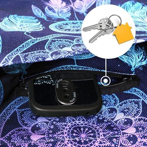 کیف مت یوگا چاپ شده مد روز با جیب کناری بزرگ و جیب زیپ دار کیف یوگا بلند و مناسب تشک های بزرگ - دارای لوازم جانبی یوگا بیشتر Image