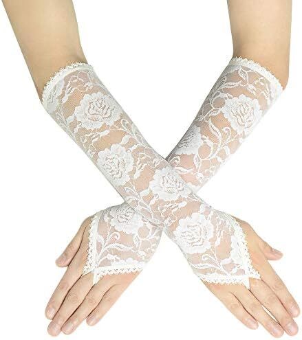 دستکش توری عروسی BABEYOND دستکش کوتاه زنانه برای مهمانی چای دستکش مچی ضیافت دستکش رقص تابستانی Image