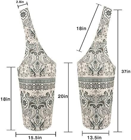 کیف مت یوگا چاپ شده مد روز با جیب کناری بزرگ و جیب زیپ دار کیف یوگا بلند و مناسب تشک های بزرگ - دارای لوازم جانبی یوگا بیشتر Image