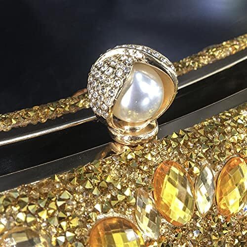 کیف پول‌های Clutch کریستالی Boutique De FGG برای کیف‌های شب زنانه کیف بدلیجات جشن عروسی Image
