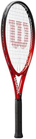 راکت تنیس Wilson Pro Staff Precision Xl 110، آلومینیومی، بالانس چراغ جلو (گریپ-سنگین)، 326 گرم، طول 69.2 سانتی متر، قرمز/مشکی