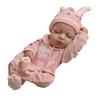 عروسک سیلیکونی نوزاد reborn ریبورن وینیل واقعی 15 اینچی(38 سانتیمتر)با لباس  صورتی رنگ  برای سن +۳ Thumbnail