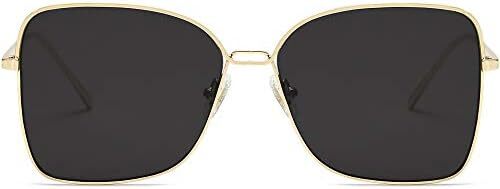 عینک آفتابی SOJOS Fashion Square Aviators برای زنان با لنز آینه تخت SJ1082 Image