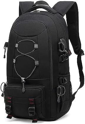 کوله پشتی مسافرتی XQXA، کوله پشتی پیاده روی ضد آب با ظرفیت 45 لیتری کوله پشتی لپ تاپ 17.3 اینچی مردانه کوله پشتی کوهنوردی زنانه برای کمپینگ ورزشی در فضای باز Image