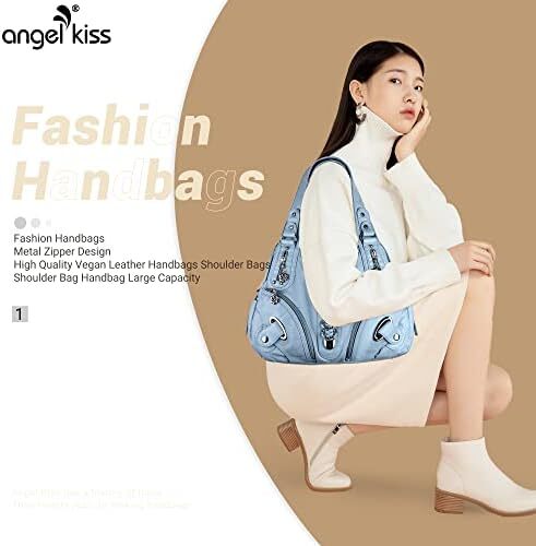 کیف دستی و کیف دستی Angelkiss Hobo برای زنان کیف دستی زنانه کیف زنانه کیف های شانه بزرگ روزانه Image