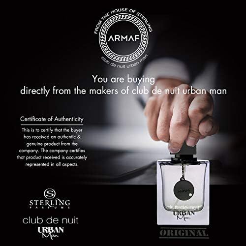 Armaf Club De Nuit Urban Man, Eau De Parfum 105ml عطر مردانه مشکی توسط آرماف از House of the Sterling Image