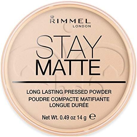 پودر فشرده مات Rimmel London Stay، هلو درخشش، 0.49 اونس Image