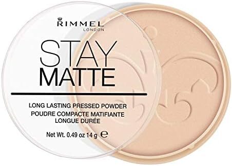 پودر فشرده مات Rimmel London Stay، هلو درخشش، 0.49 اونس Image