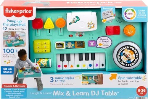 Fisher-Price Laugh & Learn Mix & Learn DJ Table, Musical Learning Toy for Baby & Toddler Image