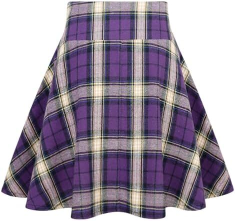 دامن های کوتاه چهارخانه گوتیک IDEALSANXUN برای دامن های چهارخانه کمر بلند زنانه Image