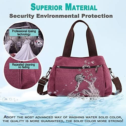 کیف دستی زنانه نایلونی سبک DOURR Hobo Handbags، کیف های چند محفظه ای Image