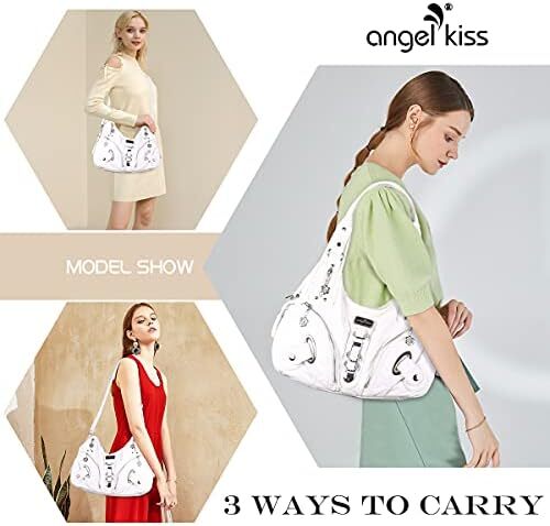 کیف دستی و کیف دستی Angelkiss Hobo برای زنان کیف دستی زنانه کیف زنانه کیف های شانه بزرگ روزانه Image
