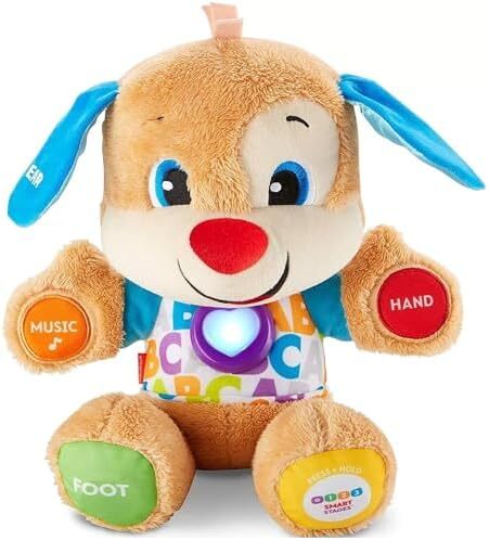 Fisher-Price Smart Stages Puppy, Laugh And Learn, Soft Educational Electronic Toddler Learning Toy With Music And Songs, Suitable For 6 Months+ Fpm43, Multicolour, One Size